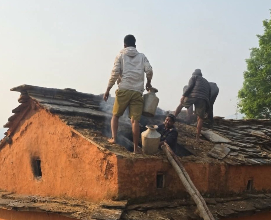 जाजरकोटमा शिवालयको एक घरमा आगलागी